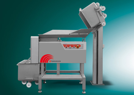 Meat dicer - capacity 140 - FOODLOGISTIK Fleischereimaschinen GmbH -  stainless steel / high-performance